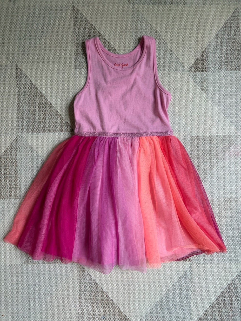 Cat & Jack Colorblock Tutu Tank Top Dress (5T)